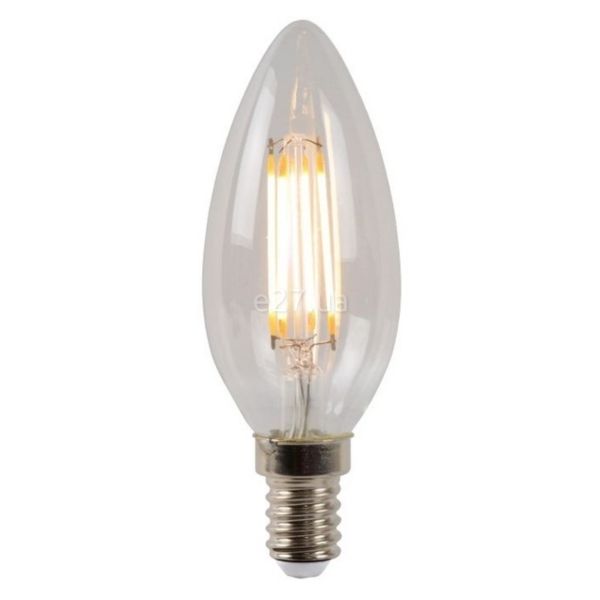 Лампа светодиодная  диммируемая Lucide 49023/04/60 мощностью 4W из серии Led bulb. Типоразмер — C35 с цоколем E14, температура цвета — 2700K