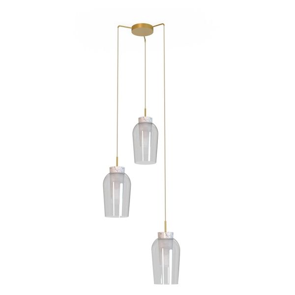 Подвесной светильник Mantra 8396 Nora Gold/blanco