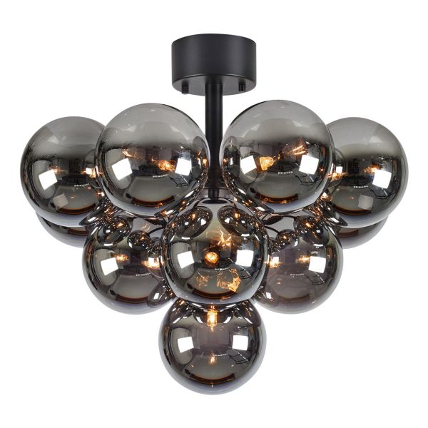 Люстра Markslojd 108845 MERLOT Plafond 13L Matt Black/Smoke