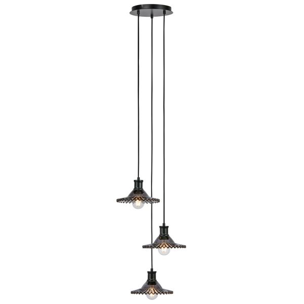 Підвісний світильник Markslojd 108853 NOVIA Pendant 3L Black/Smoke