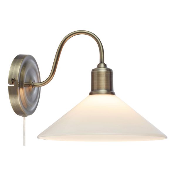 Бра Markslojd 108865 VELA Wall 1L Antique Brass/ Shiny White