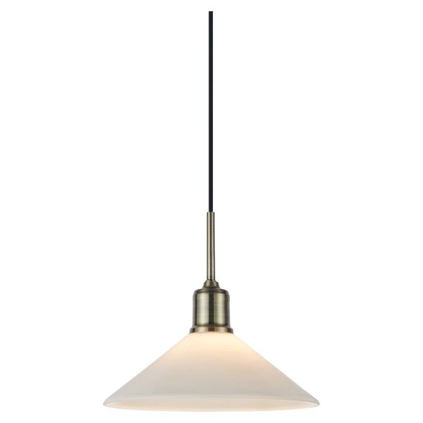 Подвесной светильник Markslojd 108867 VELA Pendant 1L Antique Brass/ Shiny White