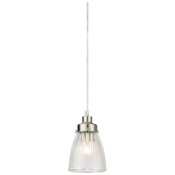 Подвесной светильник Markslojd 109009 BELLIS Pendant 1L Clear/Satin Nickel