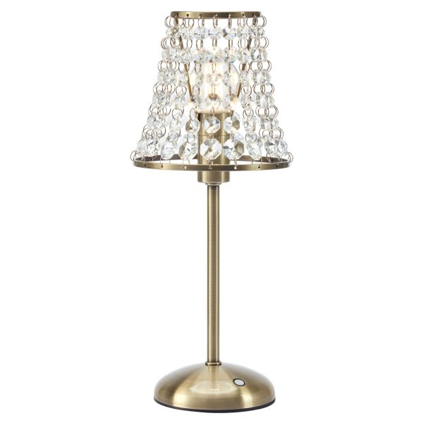 Настільна лампа Markslojd 109125 LIORA Rechargeable Table Antique Brass/Clear B/O