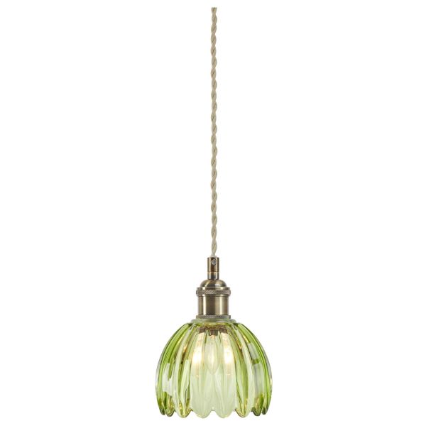 Подвесной светильник Markslojd 109138 GOTA Pendant 1L Antique Brass/ Green
