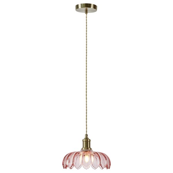 Подвесной светильник Markslojd 109178 KURAGE Pendant 1L Antique Brass/Pink