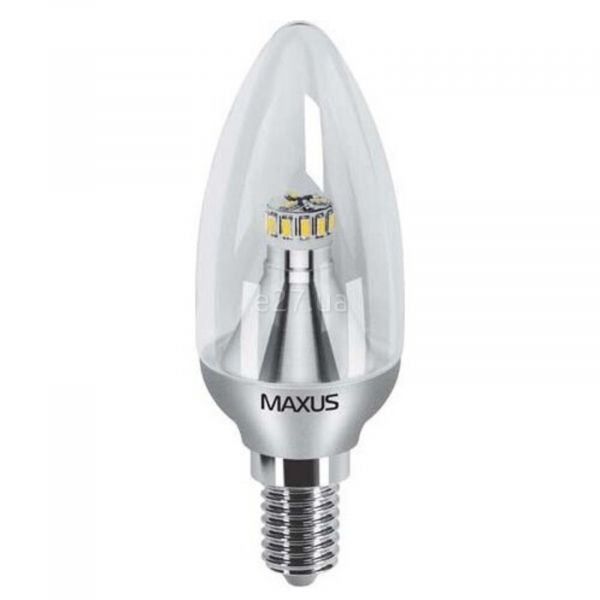 Лампа светодиодная Maxus 1-LED-270 мощностью 4W. Типоразмер — C37 с цоколем E14, температура цвета — 4100K