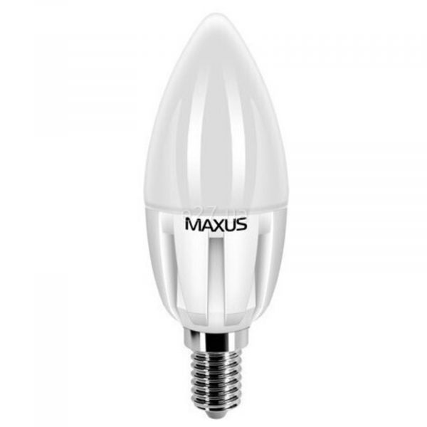 Лампа светодиодная Maxus 1-LED-284 мощностью 5W. Типоразмер — C37 с цоколем E14, температура цвета — 4100K