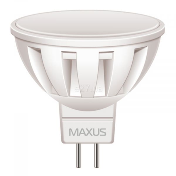 Лампа светодиодная Maxus 1-LED-289 мощностью 5W. Типоразмер — MR16 с цоколем GU5.3, температура цвета — 3000K