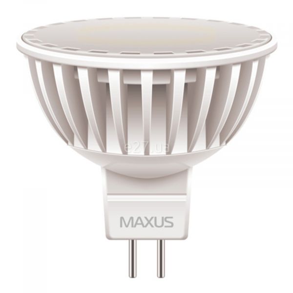 Лампа светодиодная Maxus 1-LED-295 мощностью 4W. Типоразмер — MR16 с цоколем GU5.3, температура цвета — 3000K