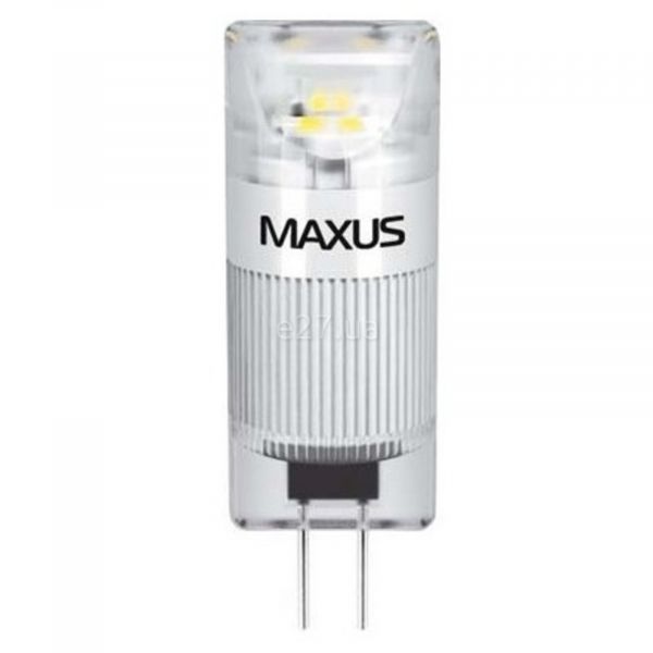 Лампа светодиодная Maxus 1-LED-339-T мощностью 1W. Типоразмер — Трубка с цоколем G4, температура цвета — 3000K