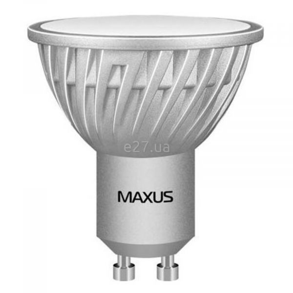 Лампа світлодіодна Maxus 1-LED-346 потужністю 4W. Типорозмір — MR16 з цоколем GU10, температура кольору — 4100K