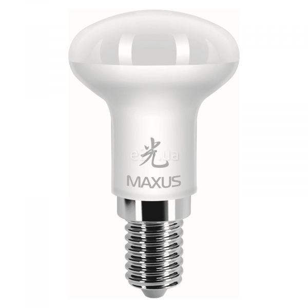Лампа світлодіодна Maxus 1-LED-359 потужністю 3.5W з серії Sakura. Типорозмір — R39 з цоколем E14, температура кольору — 3000K