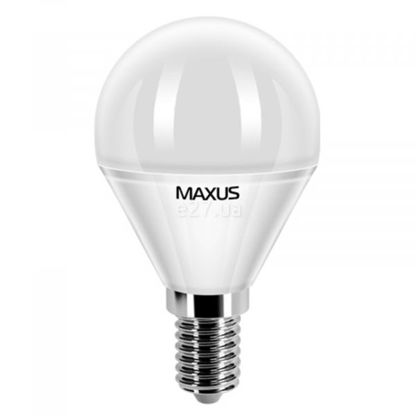 Лампа светодиодная Maxus 1-LED-368 мощностью 5W. Типоразмер — G45 с цоколем E14, температура цвета — 4100K