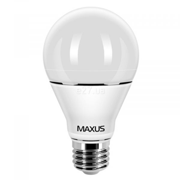 Лампа светодиодная Maxus 1-LED-369 мощностью 10W. Типоразмер — A60 с цоколем E27, температура цвета — 3000K