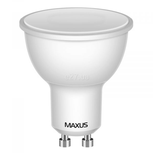 Лампа світлодіодна Maxus 1-LED-372 потужністю 5.5W. Типорозмір — MR16 з цоколем GU10, температура кольору — 5000K