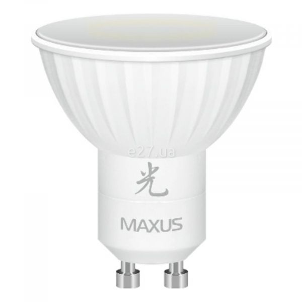 Лампа светодиодная Maxus 1-LED-402-01 мощностью 5W из серии Sakura. Типоразмер — MR16 с цоколем GU10, температура цвета — 4100K