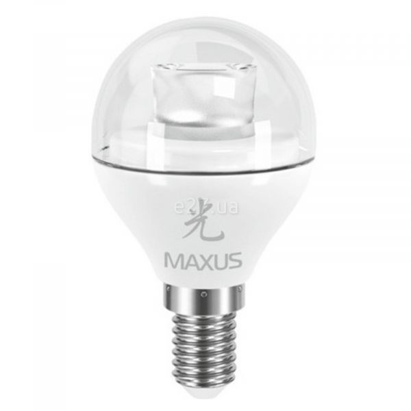 Лампа светодиодная Maxus 1-LED-430 мощностью 4W из серии Sakura. Типоразмер — G45 с цоколем E14, температура цвета — 5000K