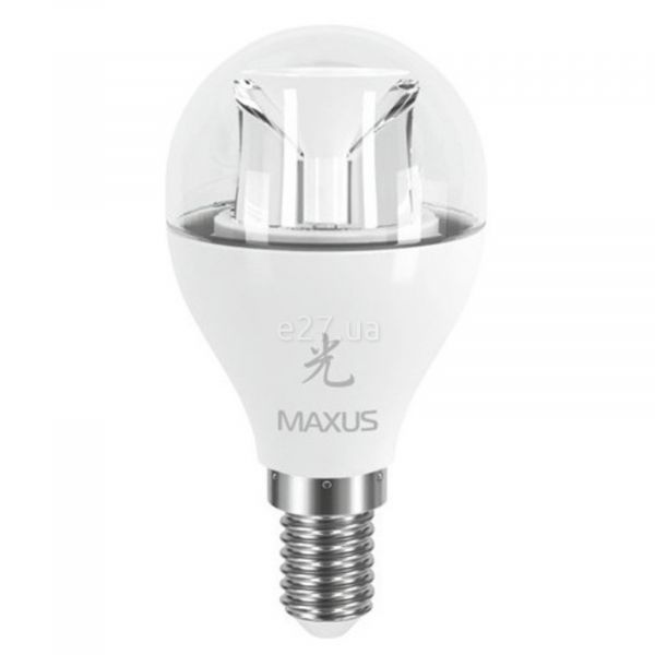 Лампа світлодіодна Maxus 1-LED-434 потужністю 6W з серії Sakura. Типорозмір — G45 з цоколем E14, температура кольору — 5000K