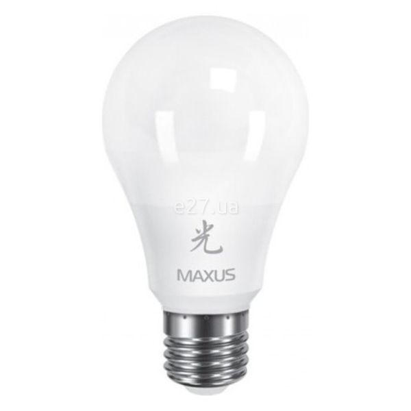 Лампа світлодіодна Maxus 1-LED-463-01 потужністю 10W з серії Sakura. Типорозмір — A60 з цоколем E27, температура кольору — 3000K