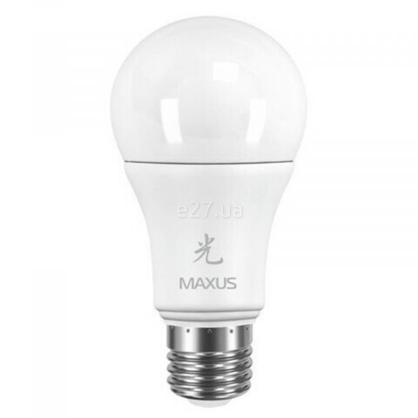 Лампа светодиодная  диммируемая Maxus 1-LED-465-D мощностью 10W из серии Sakura. Типоразмер — A60 с цоколем E27, температура цвета — 3000K