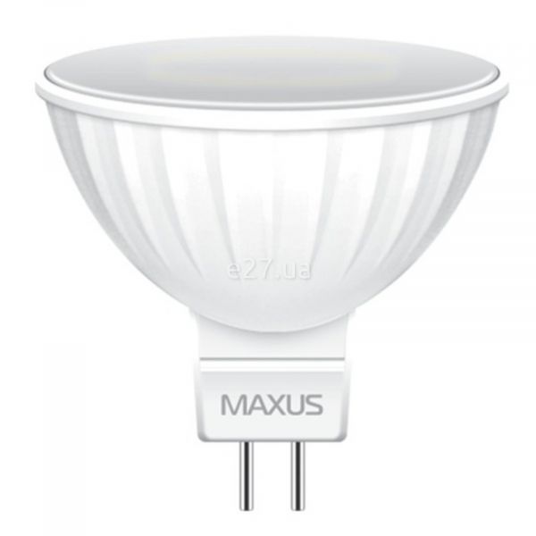 Лампа світлодіодна Maxus 1-LED-510 потужністю 3W. Типорозмір — MR16 з цоколем GU5.3, температура кольору — 4100K