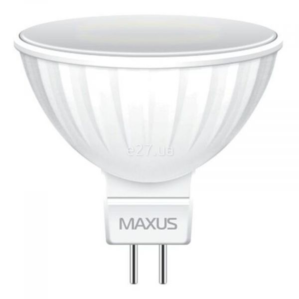 Лампа светодиодная Maxus 1-LED-512-02 мощностью 5W. Типоразмер — MR16 с цоколем GU5.3, температура цвета — 4100K