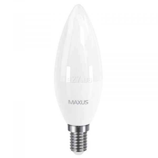 Лампа світлодіодна Maxus 1-LED-5318 потужністю 8W. Типорозмір — C37 з цоколем E14, температура кольору — 4100K