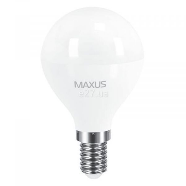 Лампа светодиодная Maxus 1-LED-5416-02 мощностью 8W. Типоразмер — G45 с цоколем E14, температура цвета — 4100K