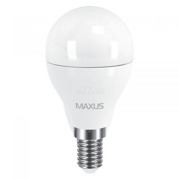 Лампа светодиодная Maxus 1-LED-543 мощностью 6W. Типоразмер — G45 с цоколем E14, температура цвета — 3000K