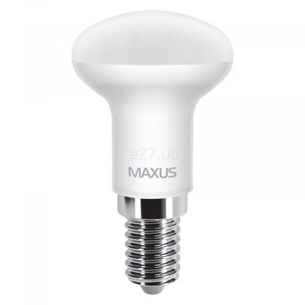 Лампа світлодіодна Maxus 1-LED-551 потужністю 3.5W. Типорозмір — R39 з цоколем E14, температура кольору — 3000K