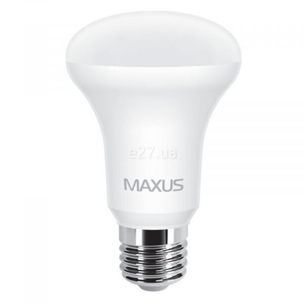 Лампа светодиодная Maxus 1-LED-555 мощностью 7W. Типоразмер — R63 с цоколем E27, температура цвета — 3000K
