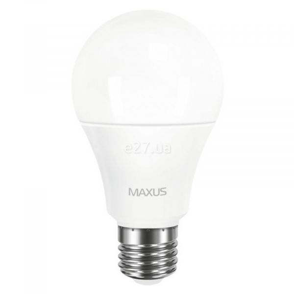 Лампа світлодіодна Maxus 1-LED-561-P потужністю 10W. Типорозмір — A60 з цоколем E27, температура кольору — 3000K