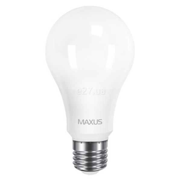 Лампа светодиодная Maxus 1-LED-563 мощностью 12W. Типоразмер — A65 с цоколем E27, температура цвета — 3000K