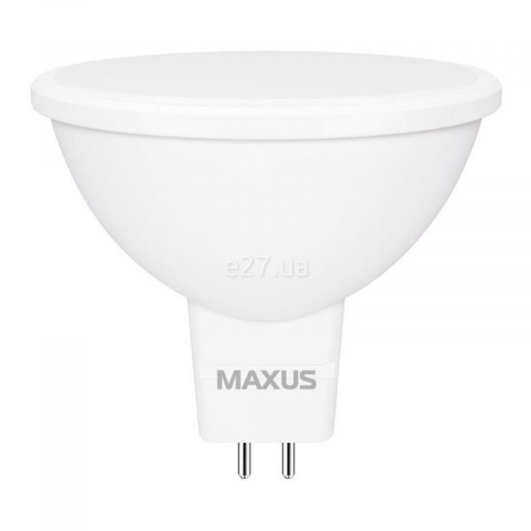 Лампа светодиодная Maxus 1-LED-713 мощностью 5W. Типоразмер — MR16 с цоколем GU5.3, температура цвета — 3000K