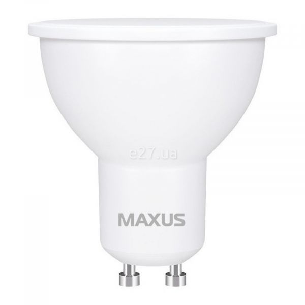 Лампа светодиодная Maxus 1-LED-716 мощностью 5W. Типоразмер — MR16 с цоколем GU10, температура цвета — 4100K
