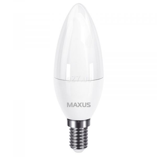 Лампа светодиодная Maxus 1-LED-735 мощностью 8W. Типоразмер — C37 с цоколем E14, температура цвета — 3000K