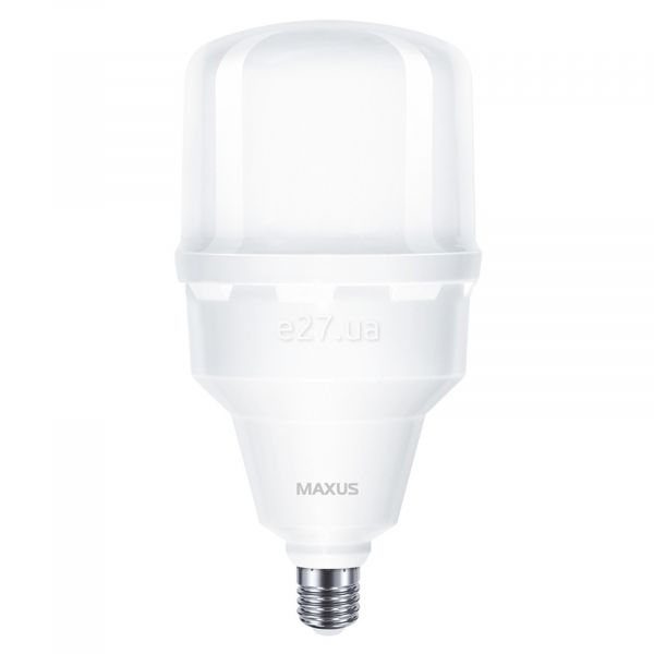 Лампа світлодіодна Maxus 1-MHW-7505 потужністю 50W з серії HW. Типорозмір — E40 з цоколем E27, температура кольору — 5000K