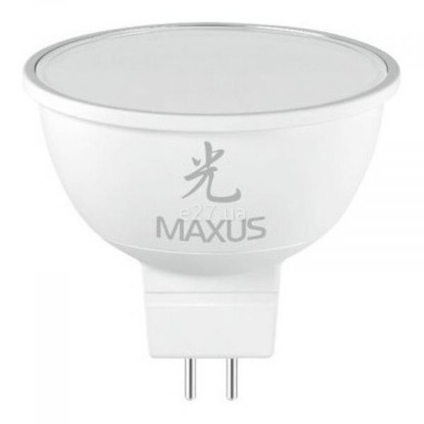 Лампа світлодіодна Maxus 2-LED-400 потужністю 5W з серії Sakura. Типорозмір — MR16 з цоколем GU5.3, температура кольору — 5000K. У наборі 2шт.