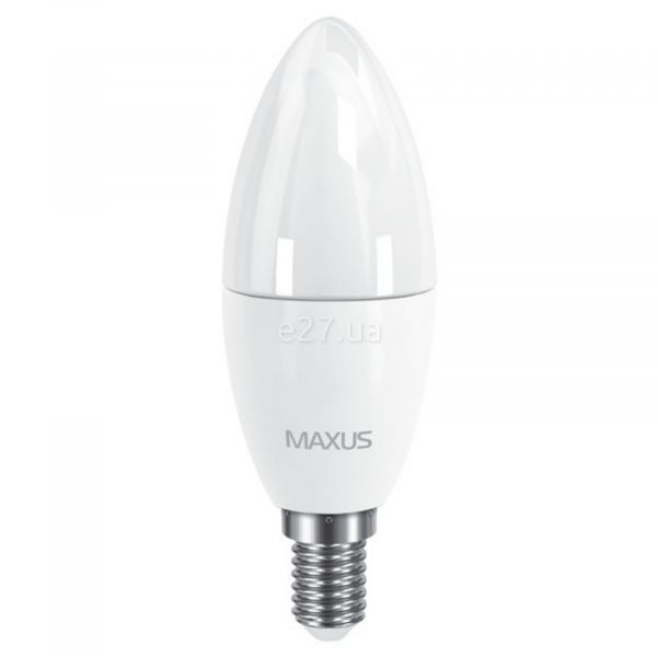 Лампа світлодіодна Maxus 2-LED-533 потужністю 6W. Типорозмір — C37 з цоколем E14, температура кольору — 3000K. У наборі 2шт.