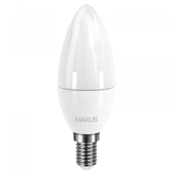 Лампа світлодіодна Maxus 3-LED-5311 потужністю 4W. Типорозмір — C37 з цоколем E14, температура кольору — 3000K. У наборі 3шт.