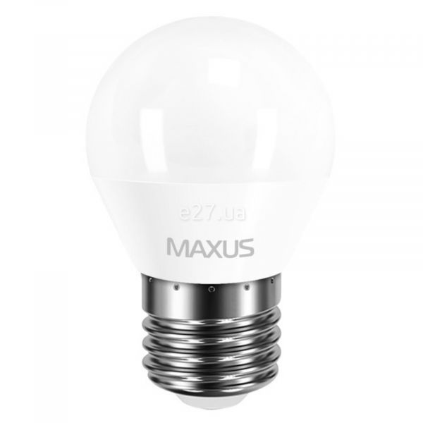 Лампа світлодіодна Maxus 3-LED-5410 потужністю 4W. Типорозмір — G45 з цоколем E27, температура кольору — 4100K. У наборі 3шт.