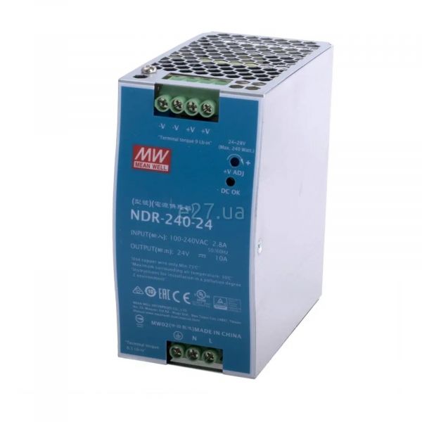 Блок живлення Mean Well NDR-240-24 10A