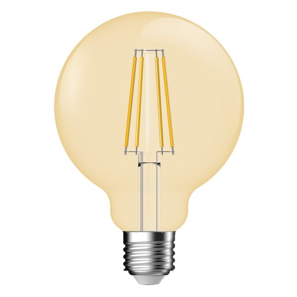 Лампа светодиодная  диммируемая Nordlux 2680102727 мощностью W из серии Deco E27. Типоразмер — G95 с цоколем E27, температура цвета — 2500K