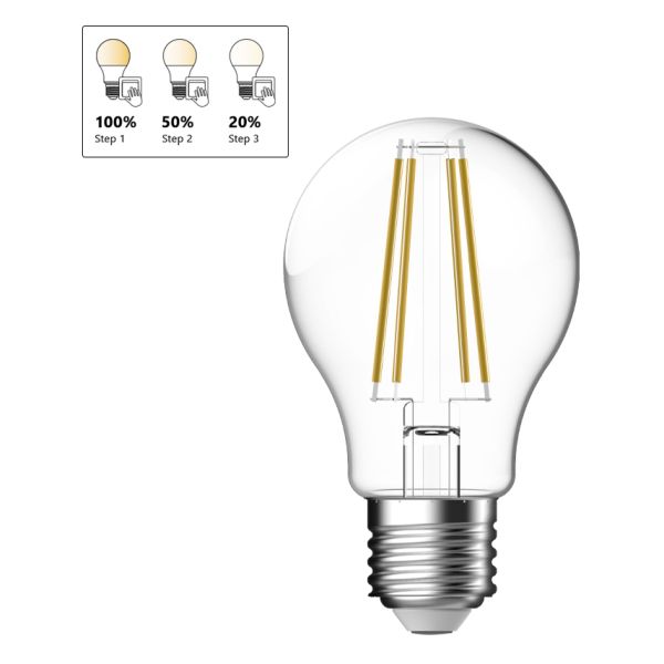 Лампа светодиодная Nordlux 5251000221 мощностью W из серии Energetic. Типоразмер — A60 с цоколем E27, температура цвета — 2700K