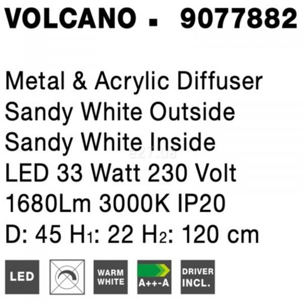 Зображення з інформацією про товар Nova Luce 9077882 Volcano
