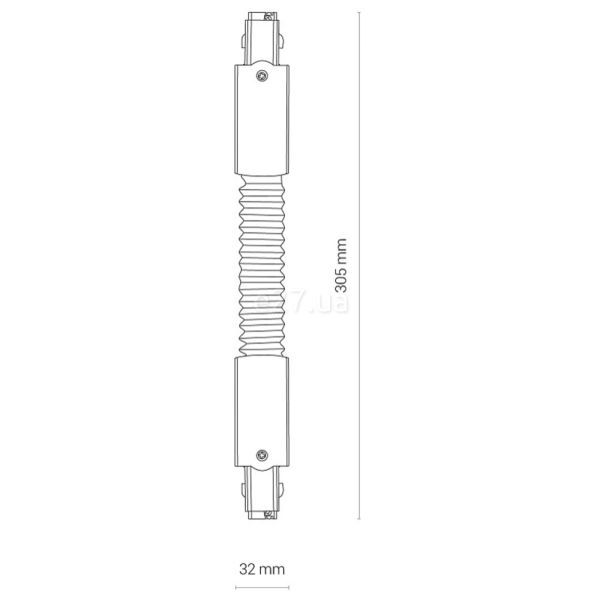 Размеры товара Nowodvorski 8698 Track CTLS Power Flex Connector, габариты