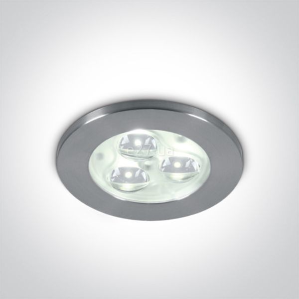 Точковий світильник One Light 10103N/AL/D/35 3W LED Glass Lens Aluminium