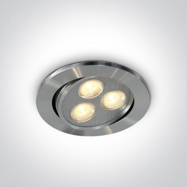 Точковий світильник One Light 11103L/W/15 The 3xLED Round Spots Aluminium