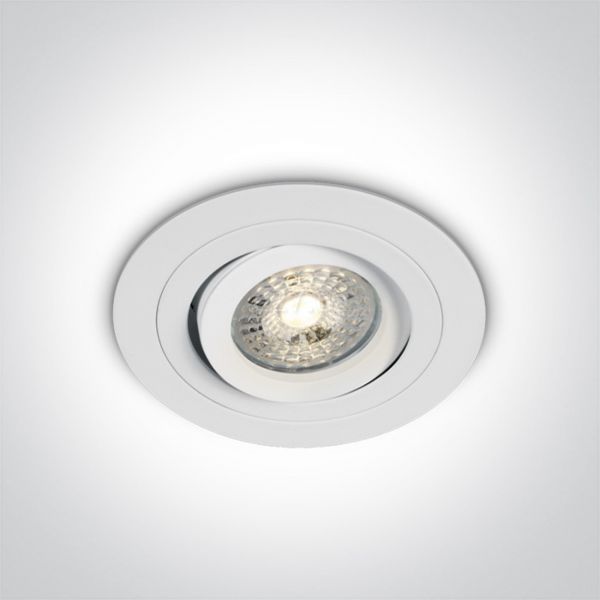 Точковий світильник One Light 11105ABGL/W The Dual Ring Range Aluminium